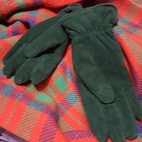 Fownes forest green suede gloves L‎ - Picture 2 of 5